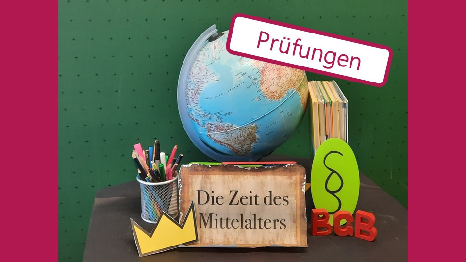 Illustrierendes Bild für das Fach GPG mit dem Hinweis Prüfungen