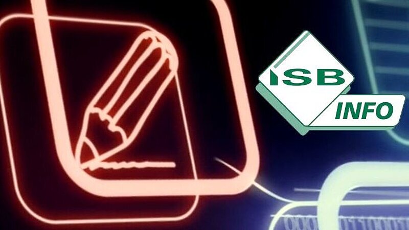 Logo "ISB-Info" und digitales Stift-Symbol