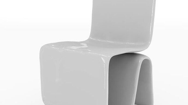 Bild eines weißen Designer Stuhls
