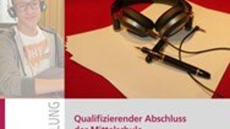 Illustrierendes Bild: Screenshot des Deckblattes der Handreichung "Qualifizierender Abschluss der Mittelschule im Fach Englisch Listening Comprehension