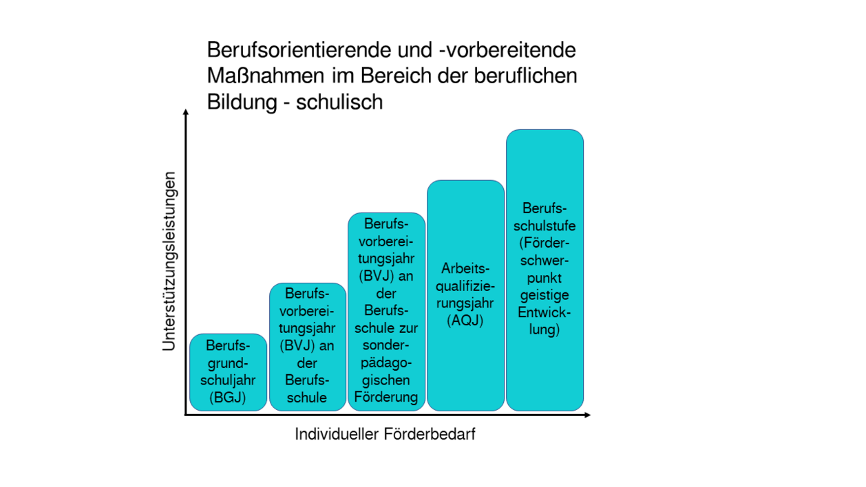 Berufsorientierende und berufsvorbereitende Maßnahmen im Bereich der beruflichen Bildung - schulisch