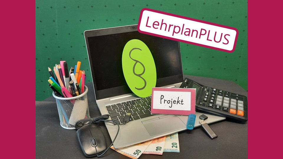 Illustrierendes Bild für das Fach Wirtschaft und Beruf mit dem Logo LehrplanPLUS