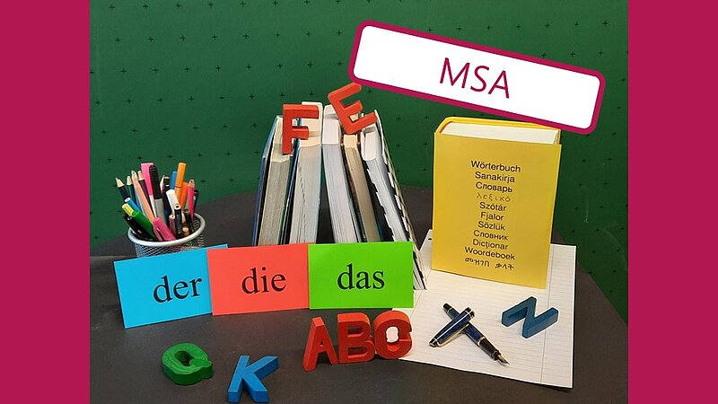 Illustrierendes Bild für das Fach DaZ mit Hinweis "MSA"