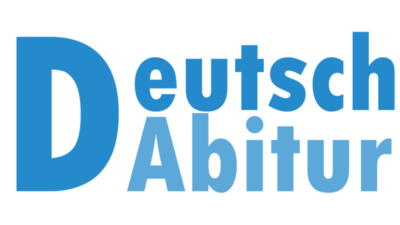 Die Wörter Deutsch, Abitur untereinander geschrieben
